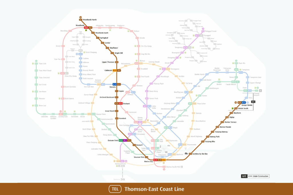 Complete MRT and LRT map of Singapore showing all MRT lines including the North South Line, East West Line, Circle Line, Downtown Line, North East Line, and Thomson East Coast Line, plus LRT lines like Bukit Panjang LRT, with clearly marked MRT stations and interchange stations such as Dhoby Ghaut, City Hall, Chinatown MRT, Marina Bay, Orchard Road, Raffles Place, Botanic Gardens, and Tanjong Pagar. This Singapore MRT Guide for Expats helps users explore Singapore’s mass rapid transit system with easy access to train stations, public buses, and bus service routes. Riders can plan MRT rides and bus rides using Google Maps, the SimplyGo app, MyTransport app, or the official app, with details on train frequency during peak hours, off peak hours, rush hours, off peak times, and midnight daily services. Payment options include contactless bank cards, mobile wallets like Apple Pay, Samsung Pay, Fitbit Pay, physical cards such as EZ-Link, NETS FlashPay, and travel cards from other countries. Ticketing machines offer single trip tickets and the Singapore Tourist Pass. Expats can pay directly and simply tap at convenience stores or MRT stations, with admin fee info, operating hours, first bus timings, priority seats, and total distance covered across one line or multiple MRT lines. Singapore’s MRT and LRT network offers cost-effective public transport and train services for every journey and ride.