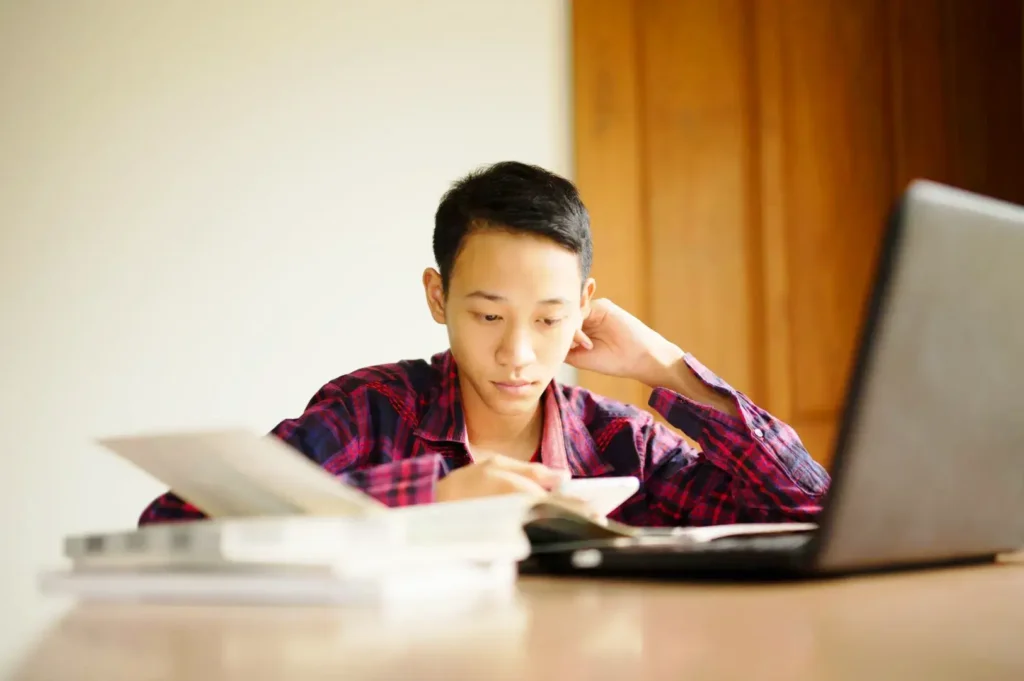 secondary school student studying at home Singapore academic preparation PSLE transition learning