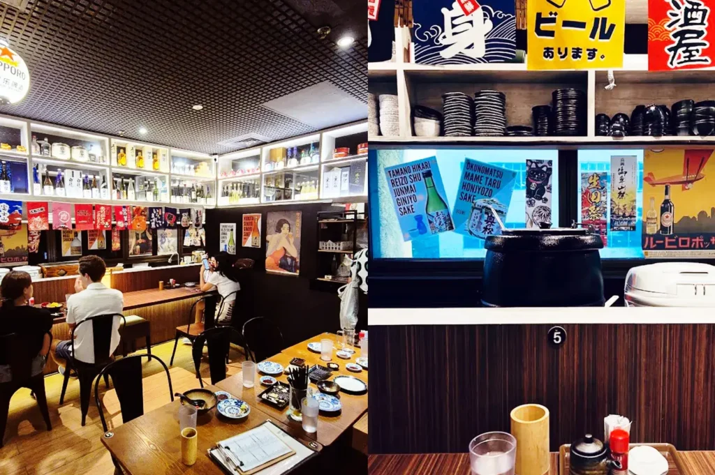 Izakaya Hikari cozy Japanese izakaya interior with wooden decor and counter seating in Fortune Centre Bugis