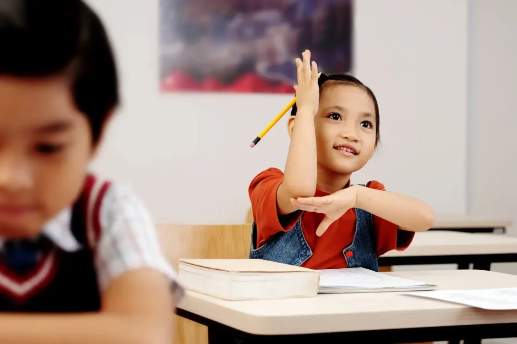 primary school student participating in classroom Singapore active learning environment student engagement
