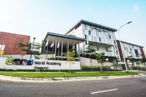 GEMS World Academy Singapore campus exterior international school building modern education facilities expat schooling Singapore