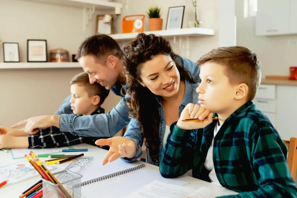 expat family supporting child education Singapore PSLE preparation parents helping with homework