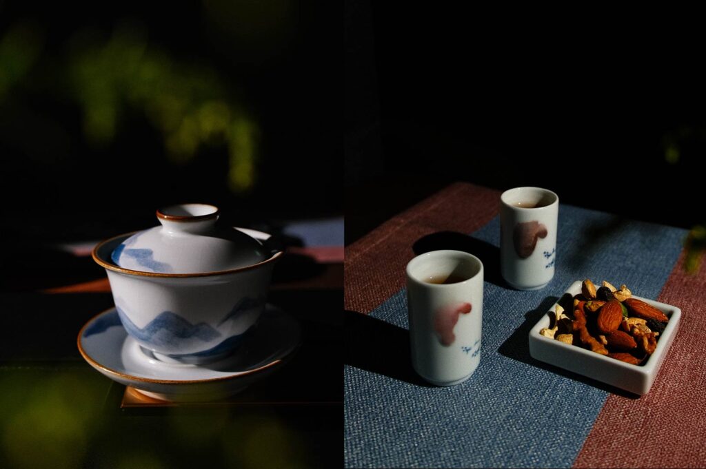 Close-up of loose leaf rare tea and traditional Chinese teaware highlighting craftsmanship and tea provenance in Singapore